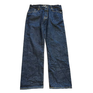 Fiberops Dark Wash Straight Leg Workwear Jeans, Size 36x30